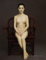 Ancient Chair Chinese Girl Nude